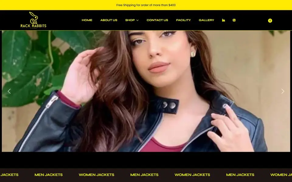 Rack Rabbits website homepage